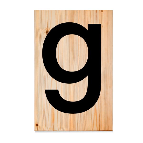 Dřevěná cedule Letters G