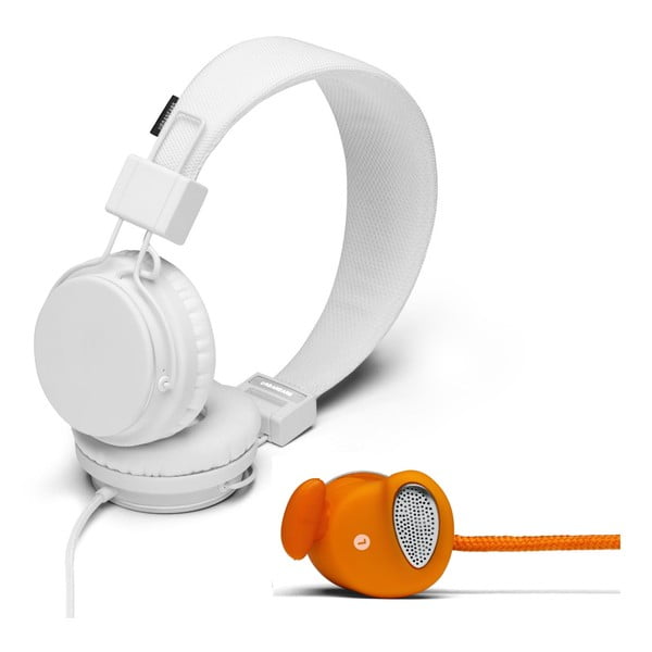 Sluchátka Plattan White + sluchátka Medis Orange ZDARMA