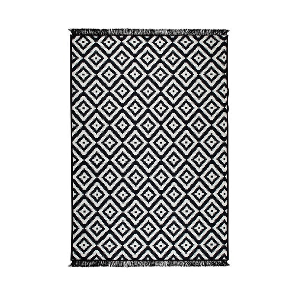 Черно-бял двустранен килим Елена, 160 x 250 cm - Cihan Bilisim Tekstil