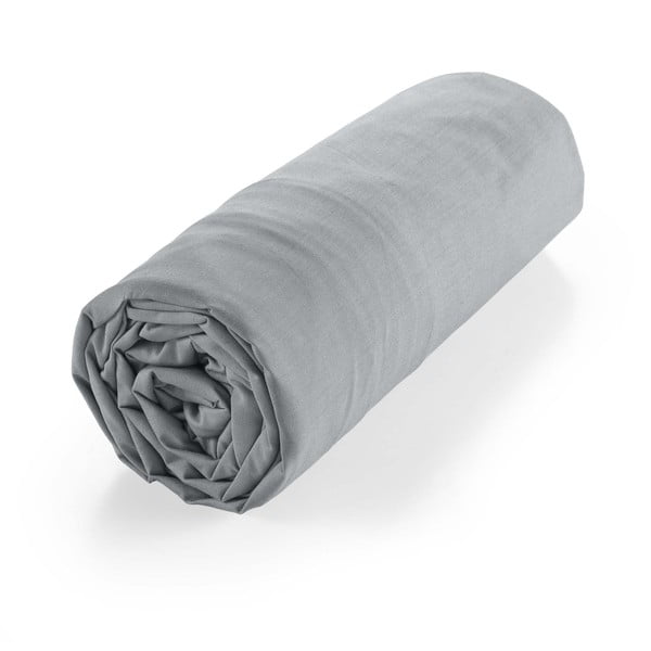 Сив еластичен чаршаф от органичен памук 160x200 cm Biolina – douceur d'intérieur-image-4