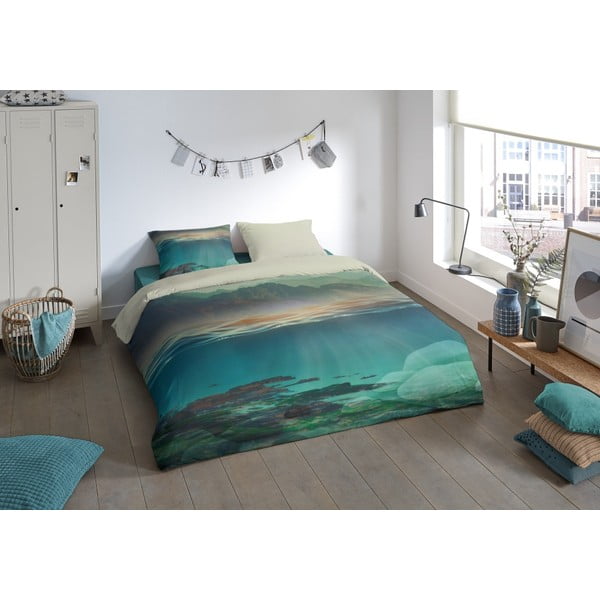 Спално бельо за едно единично легло от микрофибър Under the Sea, 140 x 200 cm - Muller Textiels
