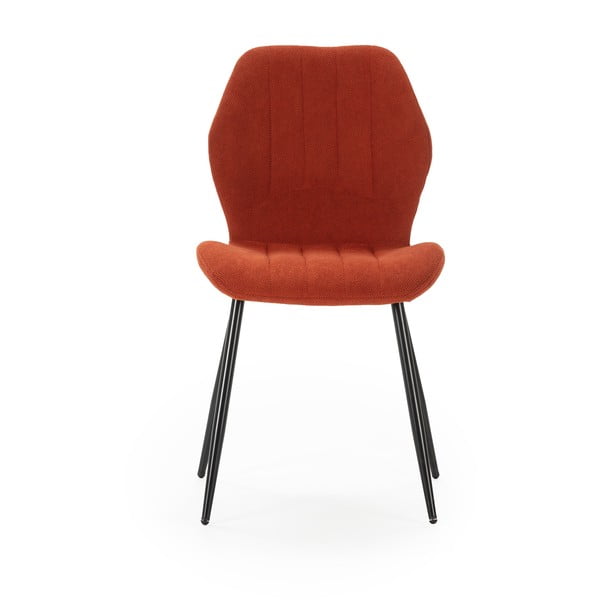 Трапезни столове в комплект от 4 бр. в тухлен цвят Milu – Marckeric-image-3