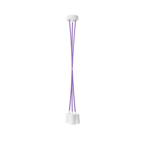 Trojitý fialový závěsný kabel s bílou objímkou Cero Bulb Attack