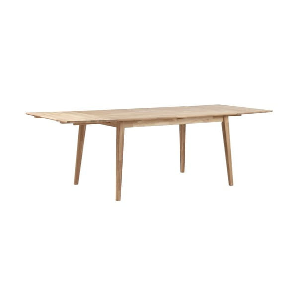 Светъл дъбов плот за удължаване на сгъваемата дъбова маса за хранене Filippa - Rowico-image-3