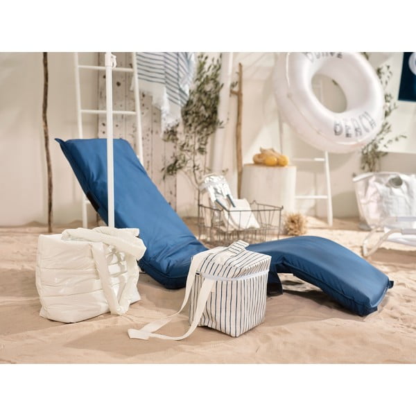 Бяла пухена плажна чанта - Sunnylife-image-4