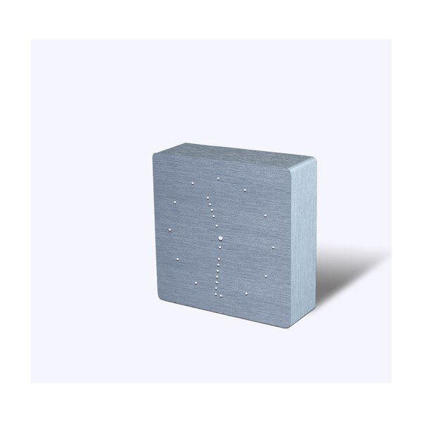 Сив будилник с бял LED дисплей Аналогов часовник - Gingko-image-4