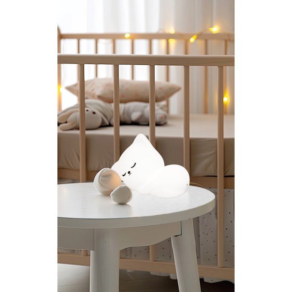 Бяла детска нощна лампа Mia – Fischer & Honsel-image-1