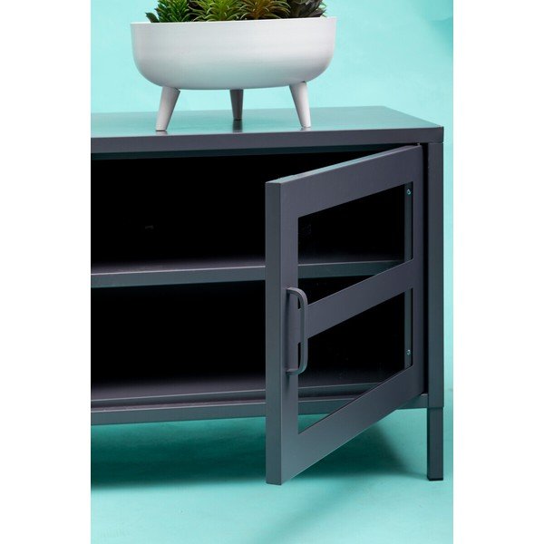 Сива стоманена маса за телевизор 150x50x45 cm Acier – Premier Housewares-image-4