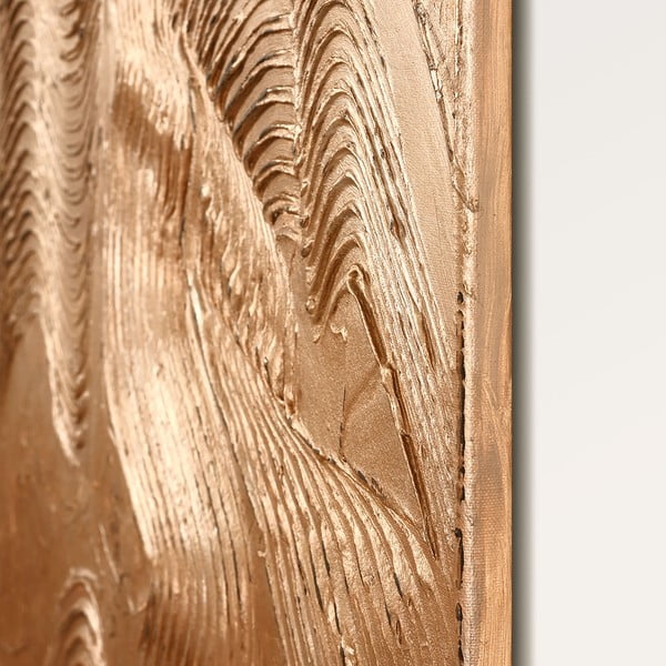 Ръчно рисувана картина 88x118 cm Metallic Brown – Malerifabrikken-image-2