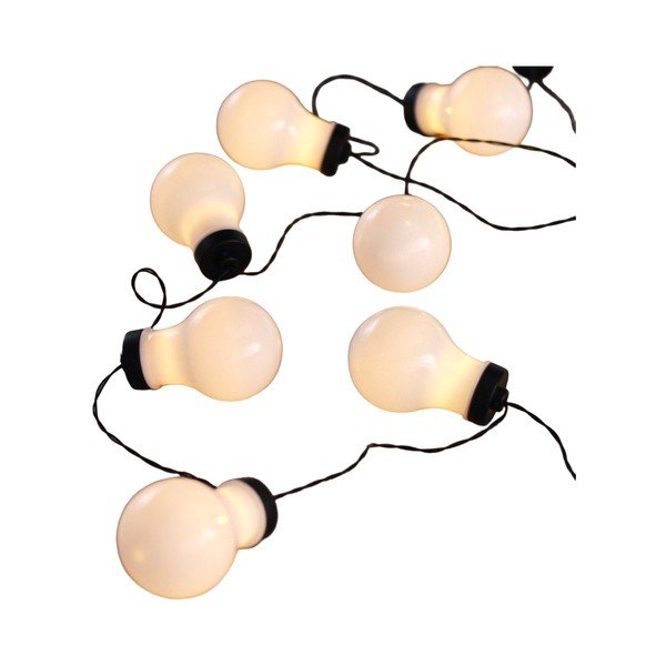 Черна LED верига с форма на крушка Крушка, 10 светлини, дължина 2,2 м - DecoKing