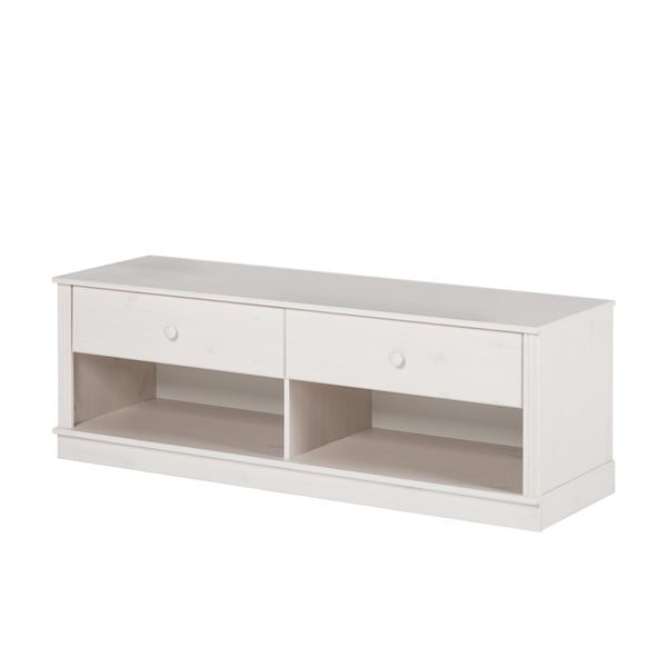 Бяла маса за телевизор от масивен бор 137x47 cm Anita – Støraa-image-2