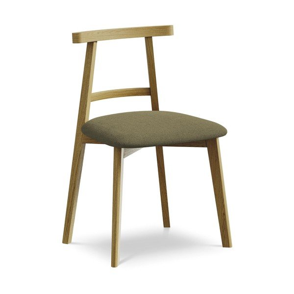 Зелен трапезен стол от масивна дървесина Ohelo – Makamii