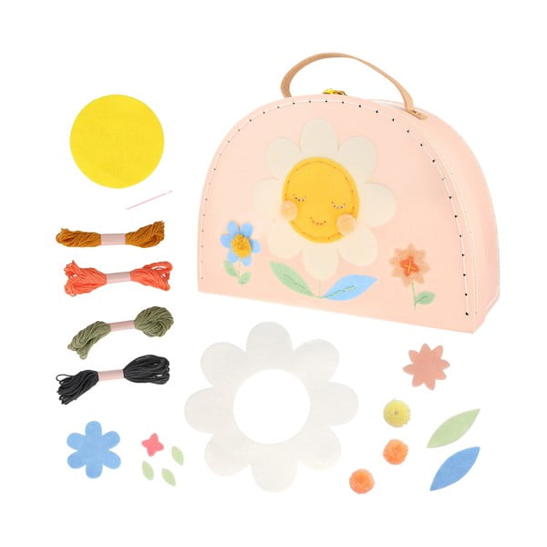 Творчески комплект Flower Embroidery Suitcase – Meri Meri