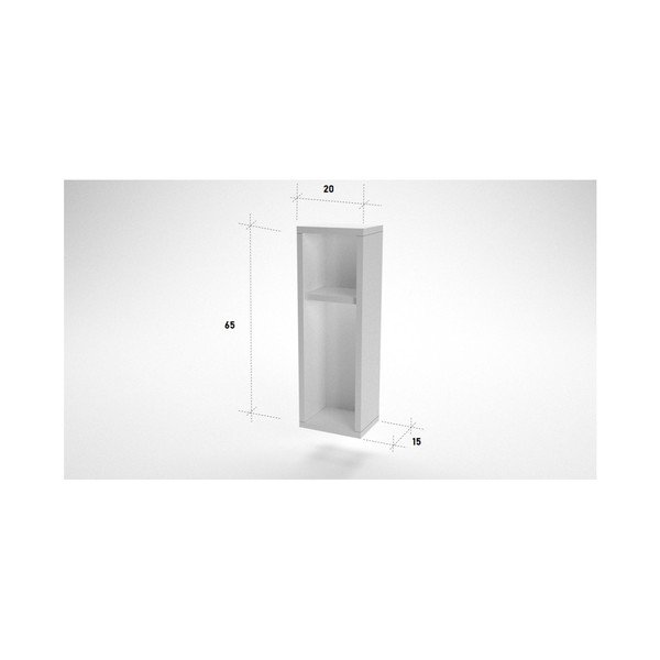 Бял стенен рафт / нощно шкафче Turra - Kalune Design-image-1