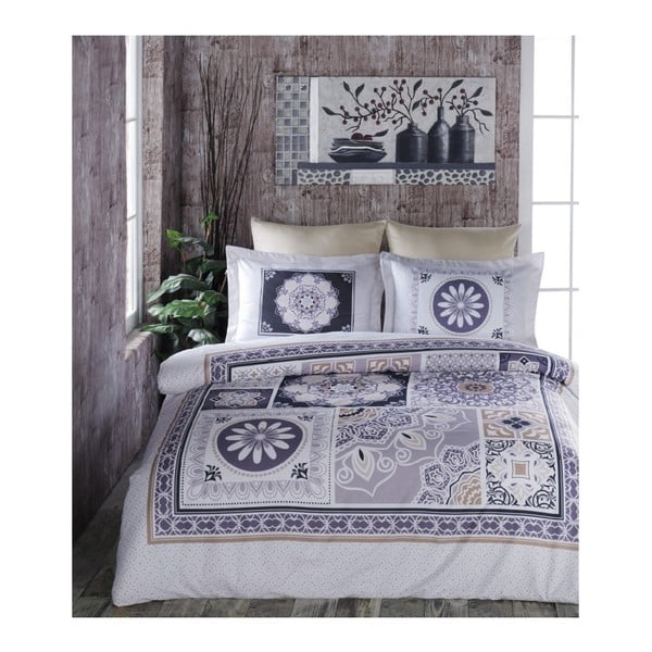 Спално бельо с памучен сатен за двойно легло Bernardo, 200 x 220 cm - Unknown