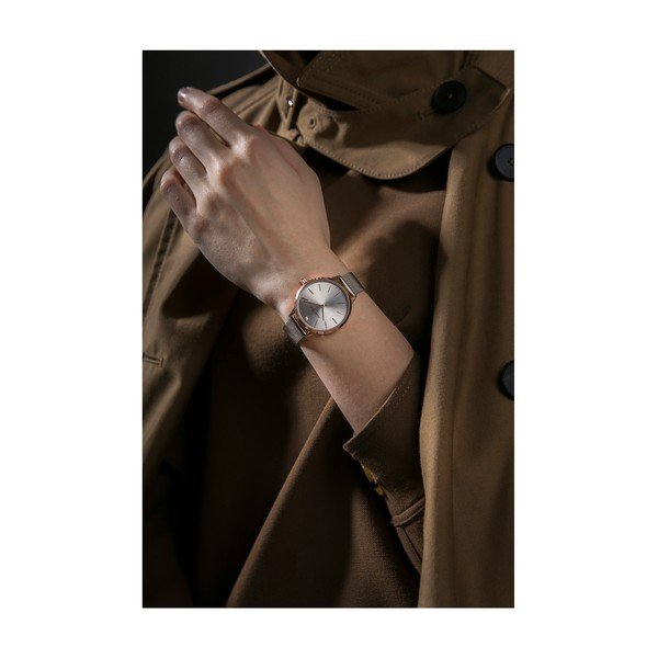 Дамски часовник с 1 диамант и диамантена каишка от неръждаема стомана - Walter Bach-image-1