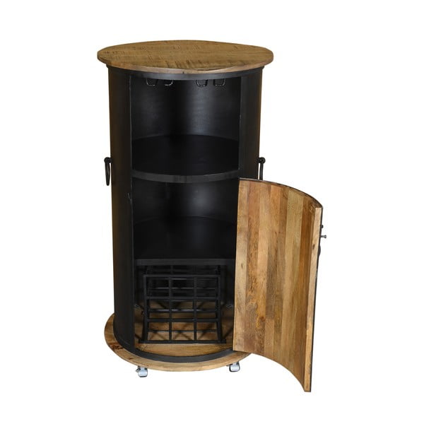 Черен метален шкаф за вино за 9 броя бутилки, 60x115 cm Luni – Interia Home & Living-image-3