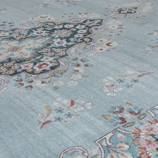 Тюркоазен килим, който може да се мие, 80x150 cm FOLD Colby - Flair Rugs-image-2