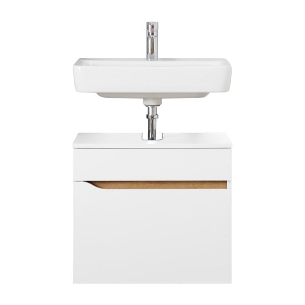 Бял нисък висящ шкаф без мивка 60x53 cm Set 857 – Pelipal-image-2