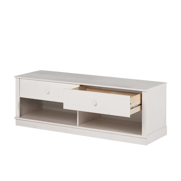 Бяла маса за телевизор от масивен бор 137x47 cm Anita – Støraa-image-3