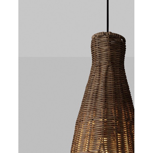 Ратаново висящо осветително тяло в естествен цвят ø 19,5 cm Rielo – Nova Luce-image-3