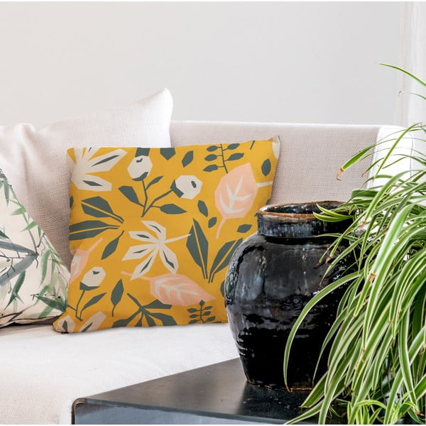 Памучна възглавница , 45 x 45 cm Square Plants - Butter Kings-image-1