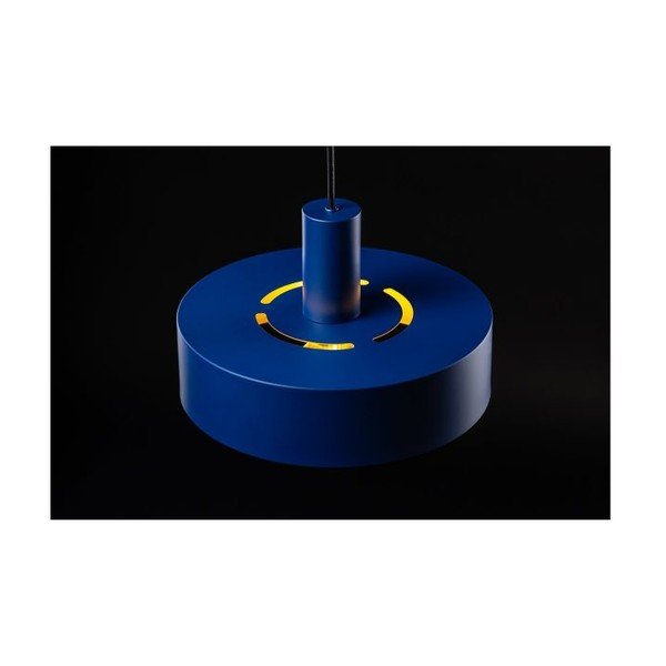 Тъмносиньо висящо осветително тяло с метален абажур ø 30 cm Selvia II – GTV-image-1