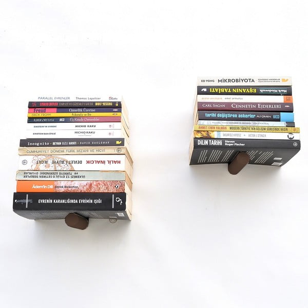 Черни метални рафтове в комплект от 2 бр. 21 см Пръчка - Kalune Design-image-4