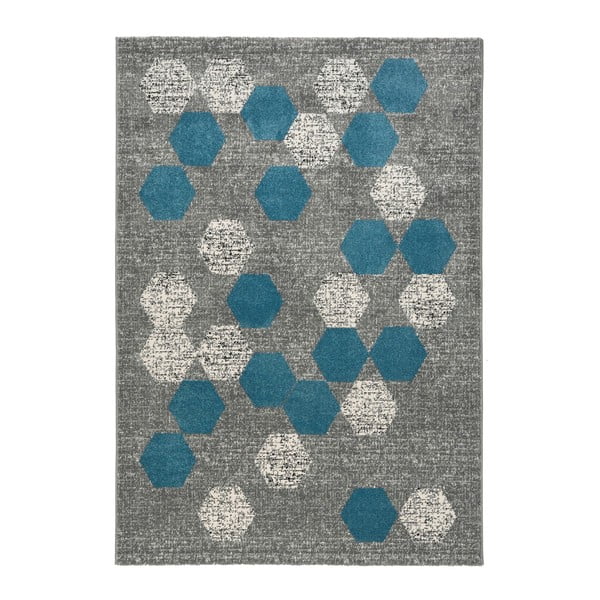 Синьо-сив килим Dotty, 160 x 230 cm - DECO CARPET