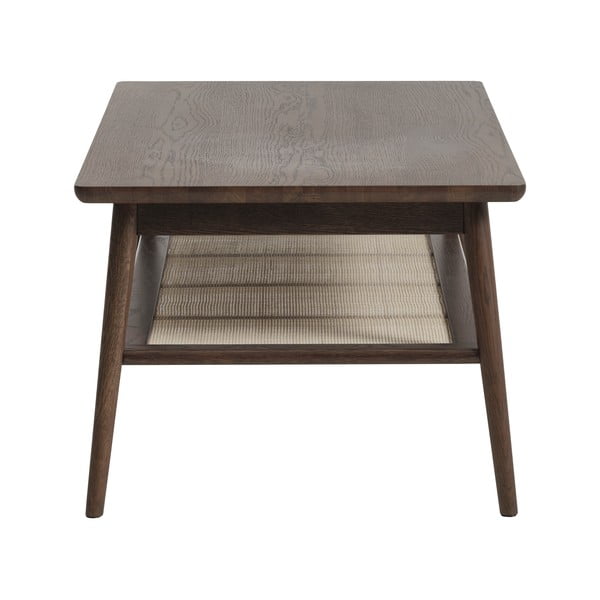 Кафява масичка за кафе с дъбов плот 60x120 cm Barrali – Unique Furniture-image-4