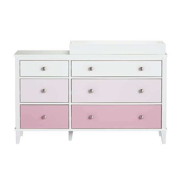 Розов детски скрин с маса за преповиване 136x90x49 cm Poppy – Støraa-image-3