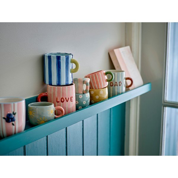 Светлозелена/светлорозова керамична чаша за еспресо 110 ml Nini – Bloomingville-image-3