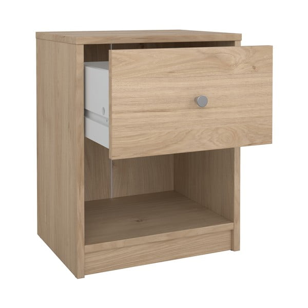 Нощно шкафче в дъбов декор с рафтове May - Tvilum-image-3