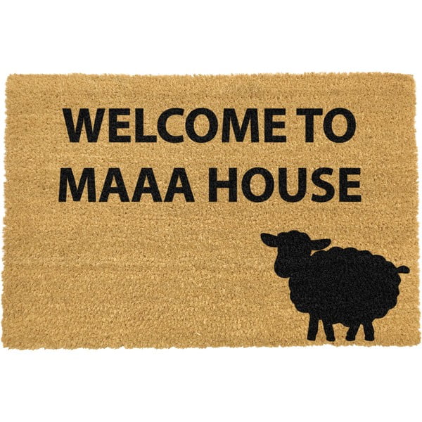 Рогозка от естествени кокосови влакна , 40 x 60 cm Welcome to Maaa House - Artsy Doormats