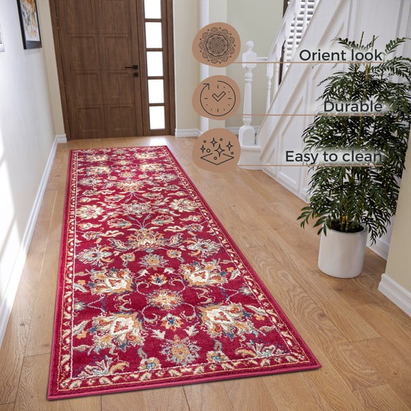 Червен килим 80x240 cm Orient Caracci - Hanse Home-image-4