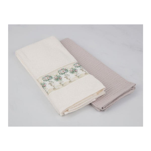 Комплект от 2 памучни кърпи Naturalo, 40 x 60 cm - Madame Coco