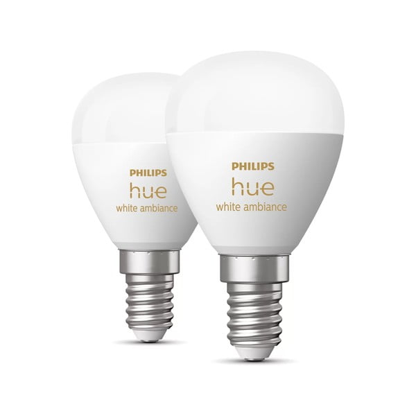 Комплект крушки 2 бр. E14, 5 W White ambiance – Philips Hue