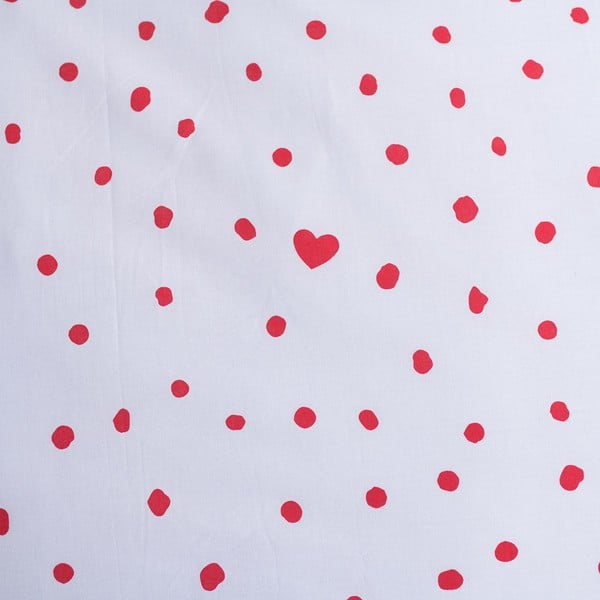 Червено-бяло единично  памучно детско спално бельо 140x200 cm Mickey and Minnie "Love" – Jerry Fabrics-image-4