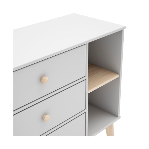 Бял нисък скрин за деца 90x81 cm Esteban - Marckeric-image-3