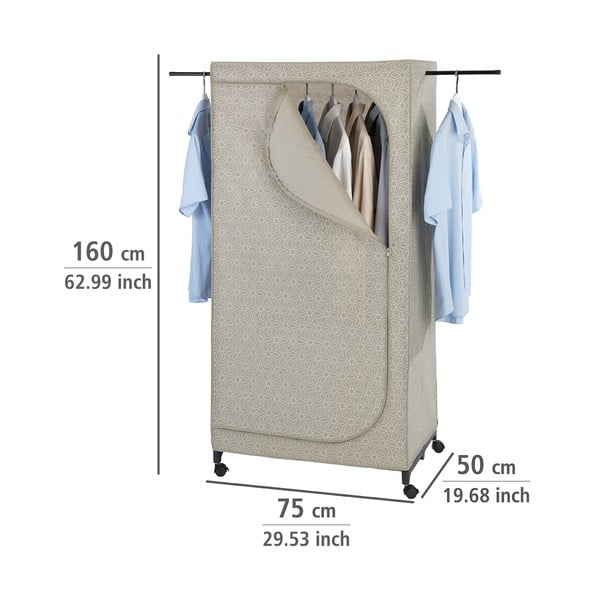 Бежов текстилен гардероб 75x160 cm Balance – Wenko-image-1