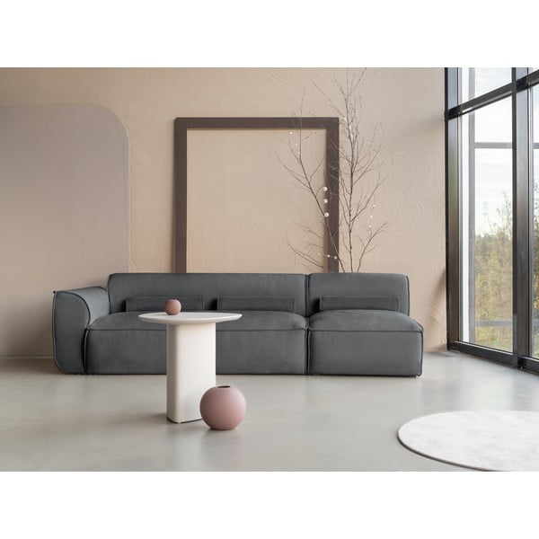 Сив модулна лежанка (ляв ъгъл) Flex Felix – Miuform-image-1