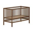 Кафяво детско креватче 60x120 cm от масивен бук с регулируема височина Dino – Vipack