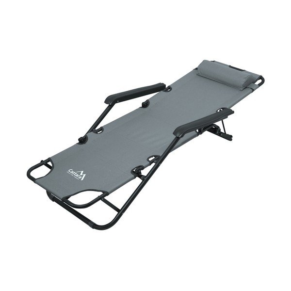 Сив градински шезлонг Comfort - Cattara-image-4