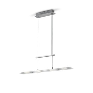 Сиво LED висящо осветително тяло със стъклен абажур Milos - Trio