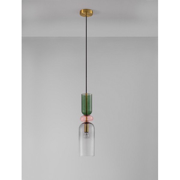 Стъклено висящо осветително тяло  в златист цвят ø 11 cm Murano – Nova Luce-image-2