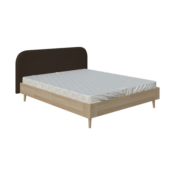 Кафяво двойно легло , 180 x 200 cm Lagom Plain Wood - ProSpánek