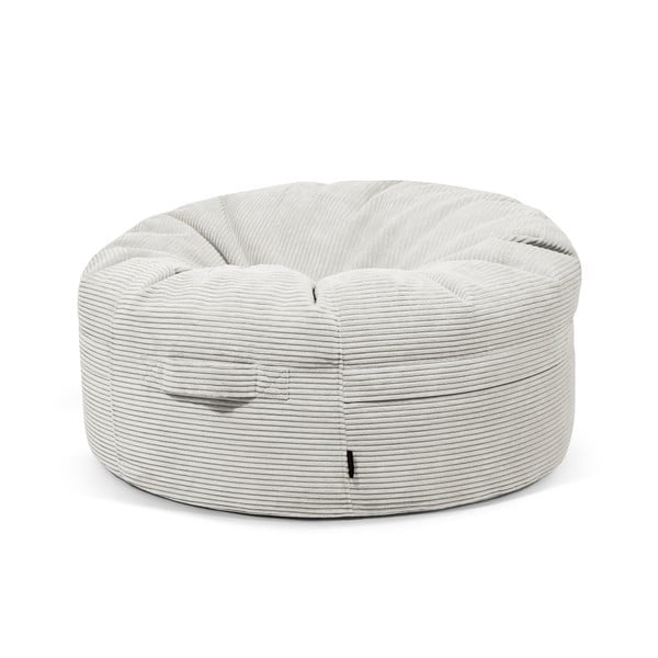 Кремав пуф от рипсено кадифе Roll 105 – SLOWDOWN