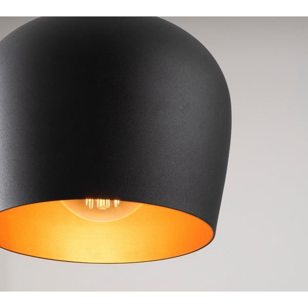 Черно висящо осветително тяло с метален абажур Berceste – Opviq lights-image-3