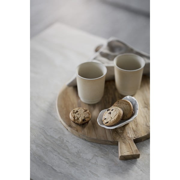 Бяла масичка за кафе с каменен плот 140x60 cm Orwel - Rowico-image-4