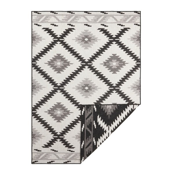 Черно-кремав килим за открито , 170 x 120 cm Malibu - NORTHRUGS